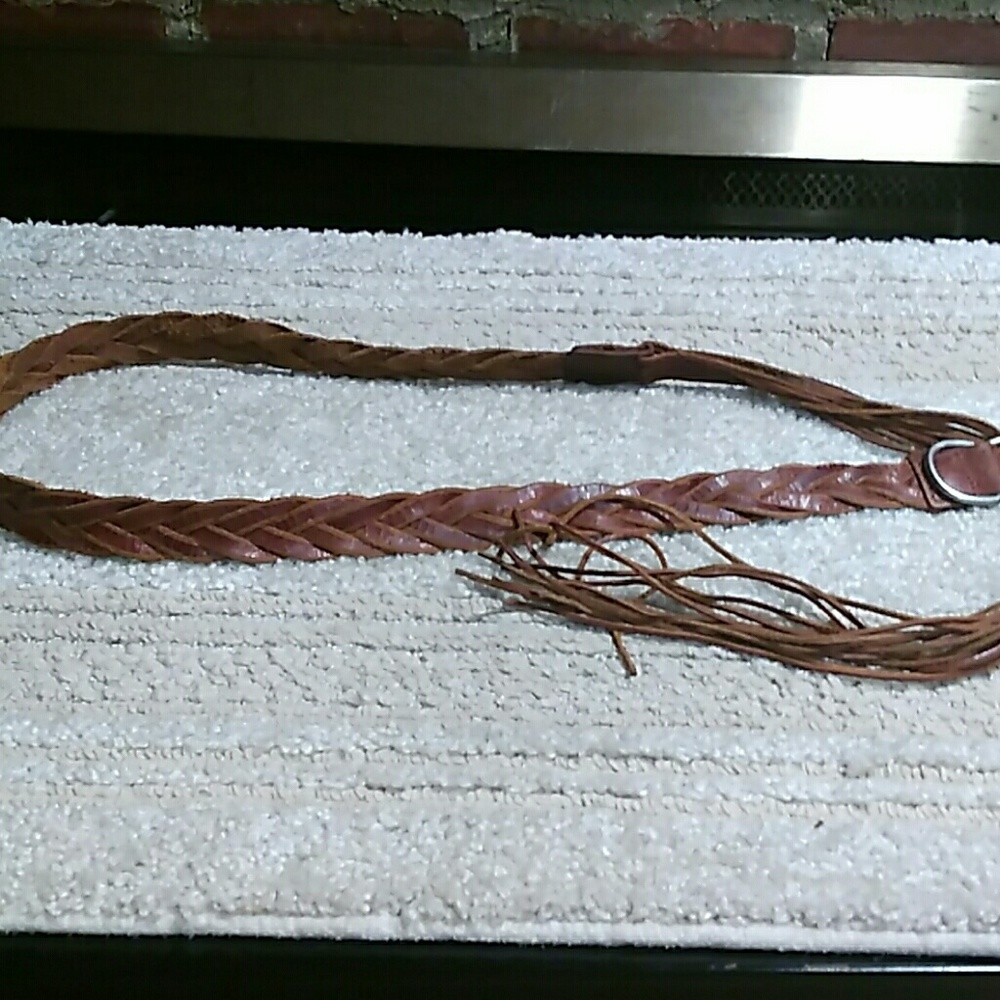 Misses M/L Suade/Fringe belt